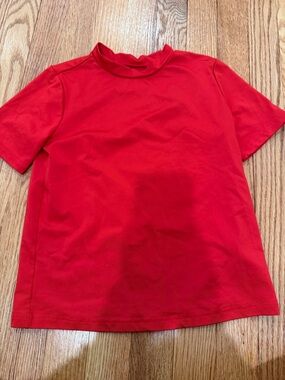 Cat & Jack Red Boy Rash Guard Swim Shirt Short Sleeve Size 8